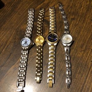 Lot of 4 Ladies Dress watches
